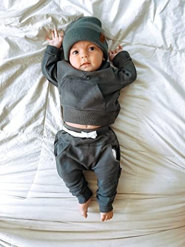 ЛЕДИ КАМПСВИИН 0-3 години неутрални облеки Детето бебе момче Девојче Облека цврста боја потта есен зимски врвови и панталони