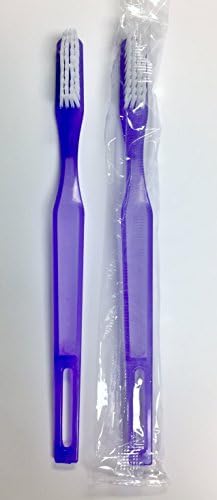 За еднократна употреба меки влакната виолетова рачка четка за заби, 24 парчиња, индивидуално спакувани