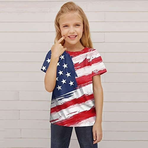 Денот на Денот на Денот Девојка момчиња момчиња, среќен фестивал САД, шарени врвови на туники со кратки ракави маици за блуза