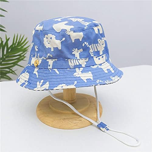 Таидор бебе сонце капаче за новороденчиња капа, симпатична печатена летна капа на плажа со прилагодлива лента за брадата за деца