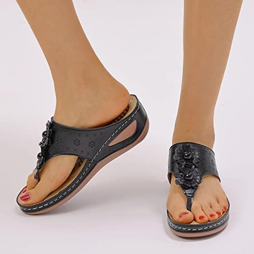 Сандали за облекување на жени во Уланда, жени удобни сандали ортотични чевли за одење удобни лакови за поддршка на сандали флип