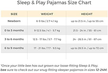 Пчелите На Барт Бебе бебе-Момчиња Спијат И Играат Пижами, Органски Памук Едноделен Ромпер Комбинезон Поштенски Фронт Пјс