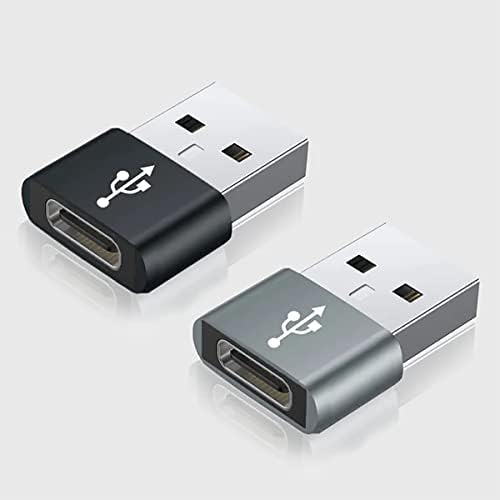 USB-C Femaleенски до USB машки брз адаптер компатибилен со вашиот Dell XPS 13R2-1050SLV за полнач, синхронизација, OTG уреди како тастатура,