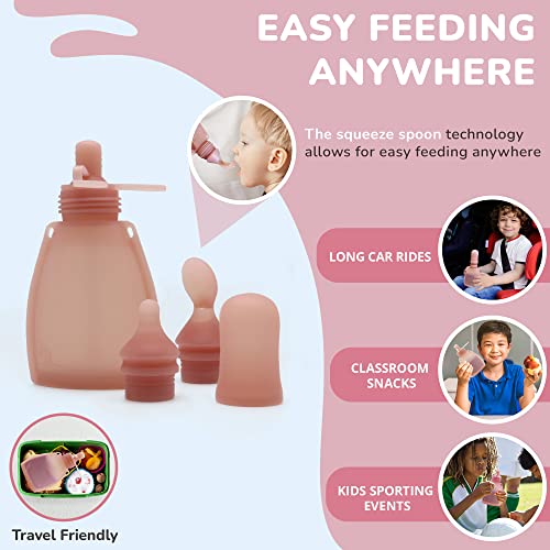 Каанг Силиконски Торбички За Храна за Бебиња Што Се Полнат 5оз 2, Торбички За Храна За Повеќекратна Употреба За Складирање Храна