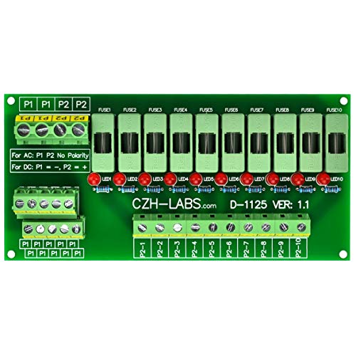Електроника-Салон Панел Монтирање 10 Позиција Дистрибуција На Енергија Осигурувач Модул Одбор, ЗА AC110V