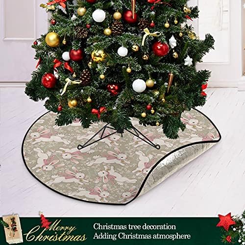 Ксигуа е новогодишна елка, симпатична зајак акварела елка стојат мат