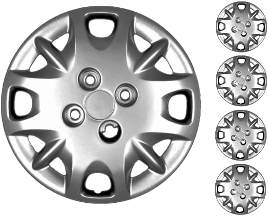 Копри сет од покривка од 4 тркала од 13 инчи сребрен Hubcap Bolt-On одговара на Chevrolet