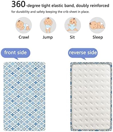 Ретро тематски опремени мини члена со креветчиња, преносни мини чаршафи за столбови за деца со постелнина за креветчиња за девојчиња