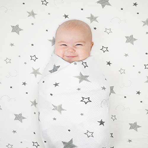 Американска компанија за бебиња сет за стартување на памук, вграден стандарден креветче за креветчиња и ќебе за шипки, Супер Starвезда
