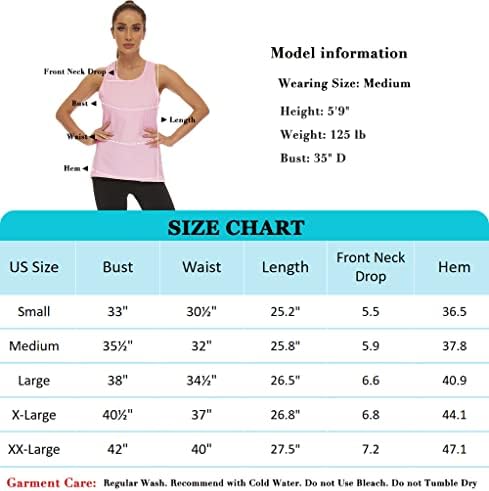 Silkworld 2 ~ 3 пакувања врвови за тренингот за жени Racerback резервоарот врвови вежбање облека јога врвови атлетски салата вежбање кошули