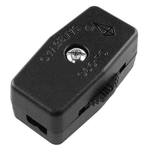 Axlizer Inline Rotary Cord Switch Switch Заменски менувач Ротари прекинувач за директен приклучок за лесна жица за 18/2 SPT-2 ламперски кабел