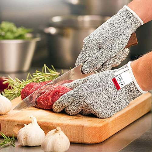 Seiketsu исечете ги отпорни нараквици на ракавици на храна Ниво 5 Заштита - Удобни нараквици за сечење на безбедност - исечени отпорни нараквици