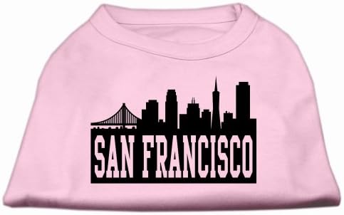 Сан Франциско Скај линија за печатење на екранот светло розова XL