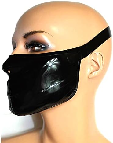 Маска за латекс аспиратор за жени гумена уста маска со ноздра козмеј игри со латекс маска