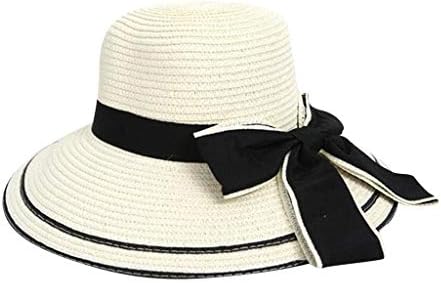 Womenените широки обликуваат слама капи на плажа капа од слама капачиња жени флопи преклопување сонце лето широко бејзбол капачиња