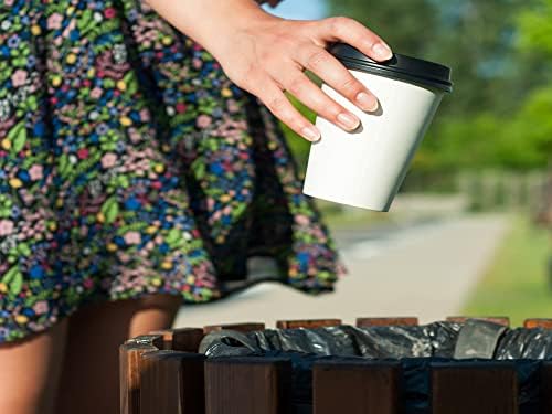 Ax Sickle 50 пакет 8 мл чаши за еднократна употреба кафе со капаци и промешајте сламки за пијалоци со кафе, чај, ладни пијалоци,