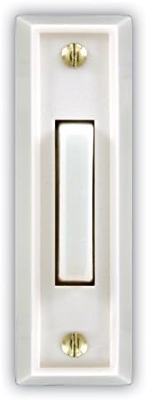 Heath Zenith SL-715-1-02 Button Chime Chime Push, бело со бело осветлена централна лента
