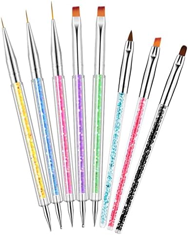 npkgvia двојна глава кристална нокти молив постави обоени бои точки вежба жица резба за подобрување на ноктите алатка за додавање на салони