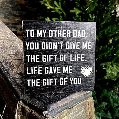 Модерен бонус тато подароци дрвени кутии знаци за декор на табела на мојот друг татко, не ми го дадовте подарокот за животно