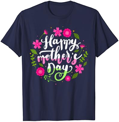 Среќен ден на мајката со цветна мајка мама маица за жени