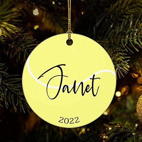 Божиќни украси за чување на топка, спортски lубител на топката, обичајно име керамички украс подароци украси новогодишна елка