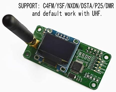 Goozeezoo MMDVM табла со жаришта со антена и OLED дисплеј Алуминиумски случај за поддршка UHF C4FM YSF NXDN DSTAR P25 DMR целосно собрани и тестирани