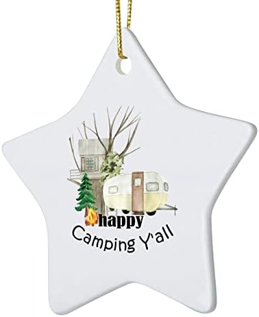 3 инчи Божиќни украси за кампување среќно кампување и starвезда Божиќни украси за деца момчиња девојчиња кои висат украси за украсување