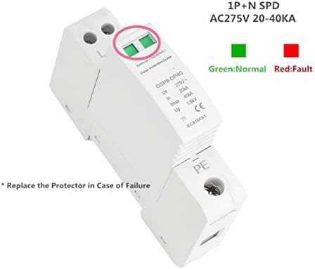Pikis GSP9 AC SPD 20KA ~ 40KA 275V House Surge Protector уред со низок напон на уредот 1P+N 18mm 3P+N 36mm 1pcs