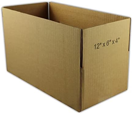 Екосвифт 1-Кутија 12х6х4 Кутија За Пакување Брановидни Картони Пошта Кутија За Преместување Кутија За Испорака Картон 12 х 6 х 4 инчи