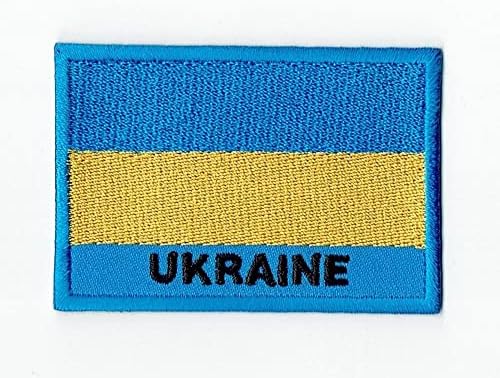 Прво, нешто што е железо со знаме на Украина, на мало извезено за капаче за кошула со кошула, ранец на ранец на капакот на капакот на