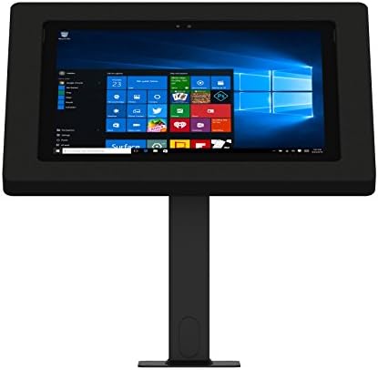 Црно куќиште на Vidamount и ротирање и навалување на маса/монтажа на маса [пакет] компатибилен со Microsoft Surface Pro 7+, Pro