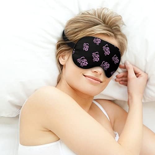 Мачка маска маска за спиење маска мека маска за очи за очите на ефективно засенчување на слепите со еластична лента за прилагодување
