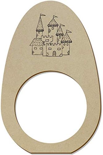 Азиеда 5 x „Средновековен замок“ дрвени прстени/држачи