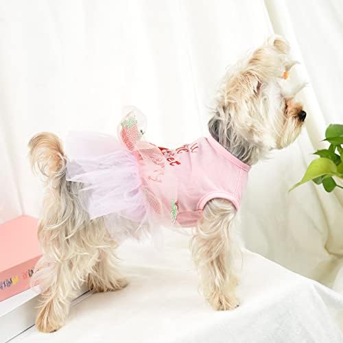 Облека за кучиња за мали кучиња Девојче лето кученце облеки облека облека за чивахуа јорки подуа розова кучиња венчаница за