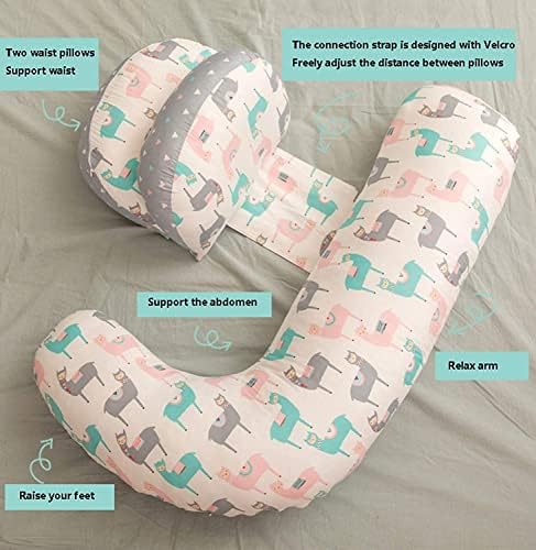 MXJCC Перница за бременост на целото тело - Дополнителна мека перница за поддршка за породилно медицинско и олеснување на болката во грбот - памук за перење