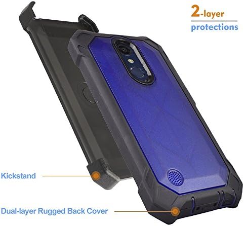 Case K10 2018 Case, LG K30 Case, LG K10α 2018 Телефонски случај со заштитник на екранот за заштита на појас за кристал, кристален футрола,