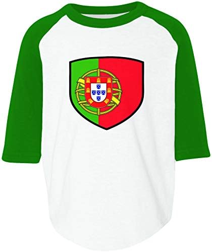 Амдеско Португалија Шилд Португалско знаме дете Раглан кошула