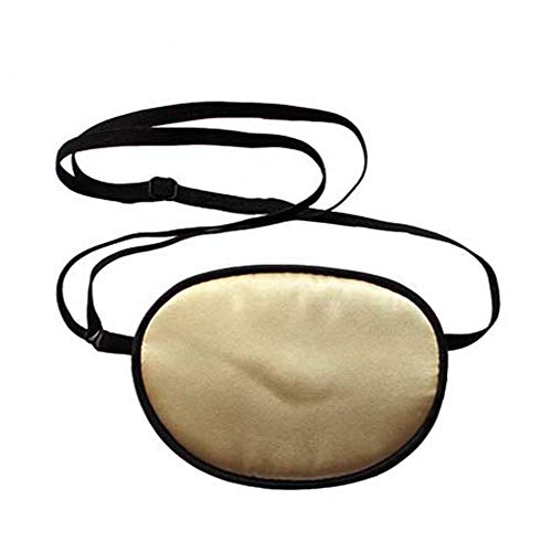 Booluee 2 парчиња еластична чиста црница од свила од очите со прилагодлива тока, мека и удобна окуласка маска за очи за возрасни амблиопија