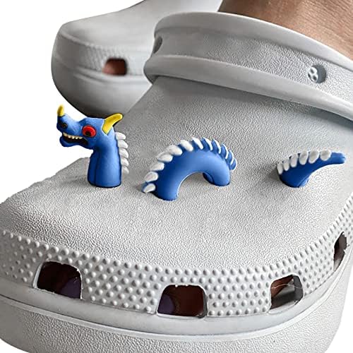 Декорација на шарм за чевли за чевли, смешен крокодил, змеј, змија облик на змија ПВЦ за чевли за чевли, прирачник за додатоци за