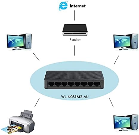 YFQHDD 8 порта 10/100m Брз Етернет прекинувач/Паметна мрежа за десктоп прекинувач за напојување LAN HUB AUTO MDI/MDIX целосен/половина дуплекс