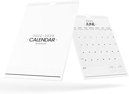 Естетски вертикален модерен календар на wallидови 2023-117 Голем календар на wallидовите работи од сега до декември 2023 година - совршен