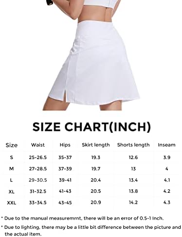 Глитонски тениски здолништа за жени Glof Skorts Атлетски миди здолниште со џебови летни фустани на отворено спортски скерт