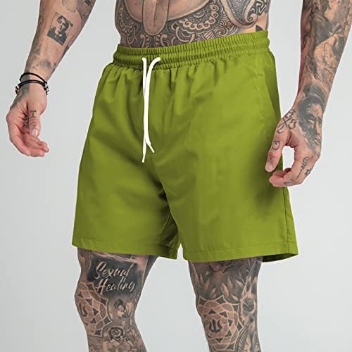 Атлетски шорцеви за мажи во Миашуи со лагерски мултифункционални 5 минути панталони со цврста боја на плажа, спортски столарски