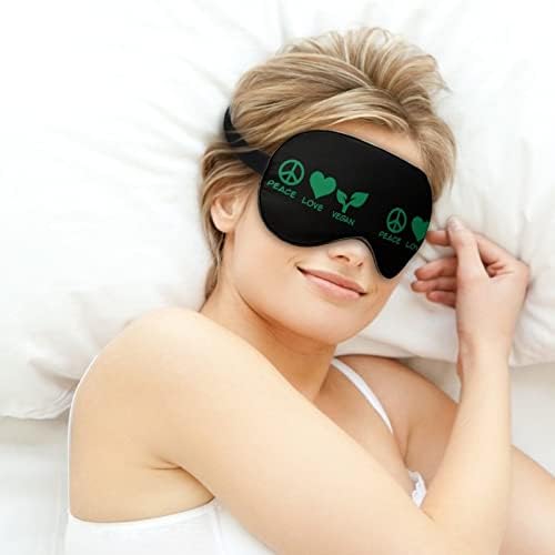 Мир Loveубовта Вегсн маска за спиење Трајни занишани меки маски за очи ги покрива со прилагодлива лента за мажи жени