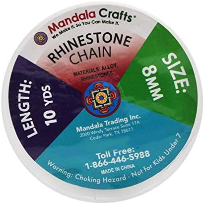 Мандала занаети DIY Rhinestone Chain - Rhinestone Trim Cup близок ланец - Rhinestone Roll Crystal Chiner Rhinestones за занаети за шиење накит