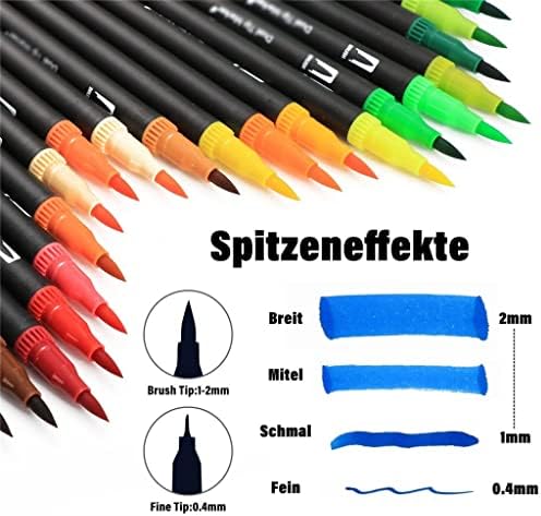 Cehsg 24/60 бои акварел уметнички маркери Поставете двојно врв на пенкало со четка за фининерски цртање на канцелариски материјал за боење