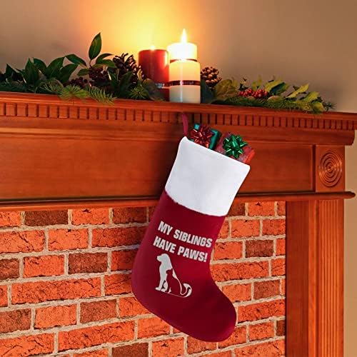 Моето браќа и сестри има шепи Божиќ што виси чорапи за порибување за Божиќно дрво за одмор дома