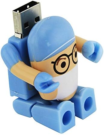 3C светло сина цртана филмска форма на доктор Пенка за пенкало 16 GB USB 2.0 Flash Drive Data Storage Sharce Drive Drive Drive Смешно мемориски