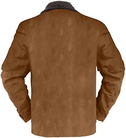 Pxloco Зимски јакни за мажи, топло задебелување парки палта, замрзнати руно композитно палто патент за надворешни работи на дуксери лапчиња