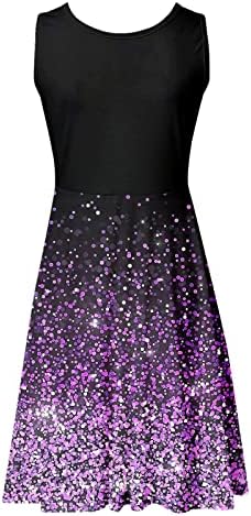 Ноќни фустани за жени, цвеќе печатење плус големина O-вратот Камизол моден резервоар фустани летен вечерен фустан